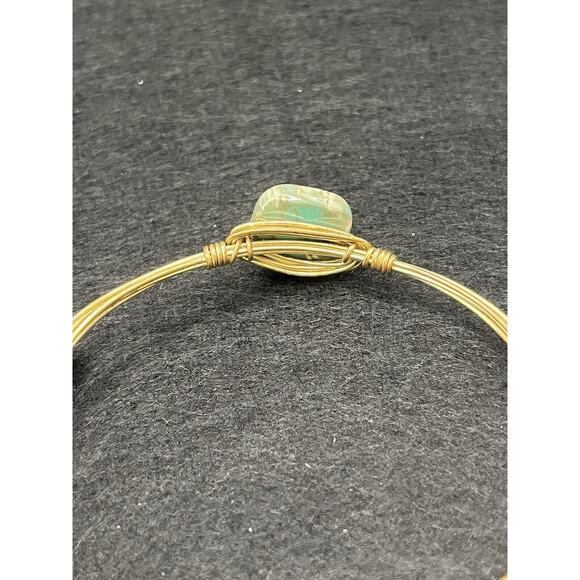 (3) Bourbon And Boweties Gold Tone Bangle Bracelets With Glass Stones SEE PICS - Picture 7 of 12
